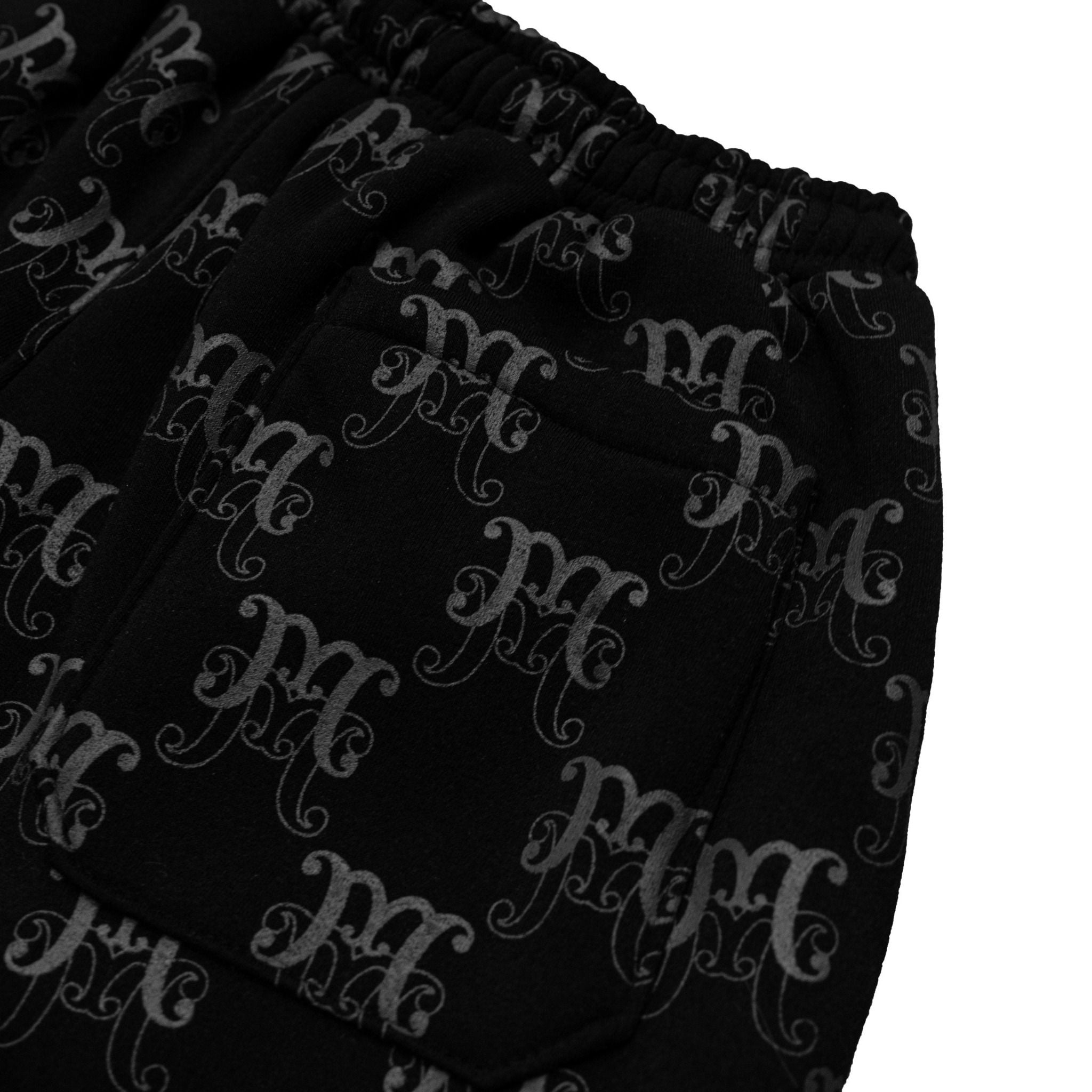  Quần Shorts Nỉ Bông Monogram - Màu Đen 