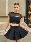  Áo Lưới Tay Ngắn Madmind - Sheer Croptop 