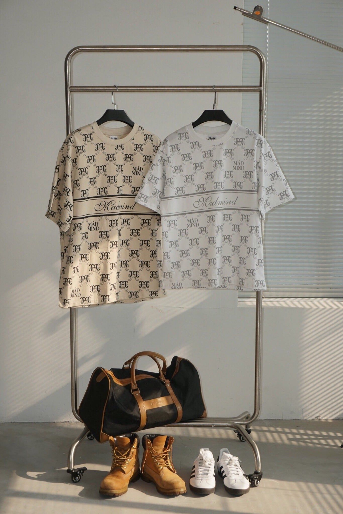  Áo Thun Cotton Premium Sup Monogram Madmind - Cream 