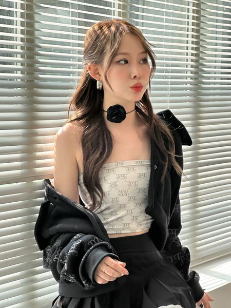  Áo Quây 2 Lớp Thun Gân Cao Cấp Monogram Tube Madmind - Áo Ống Màu Be 