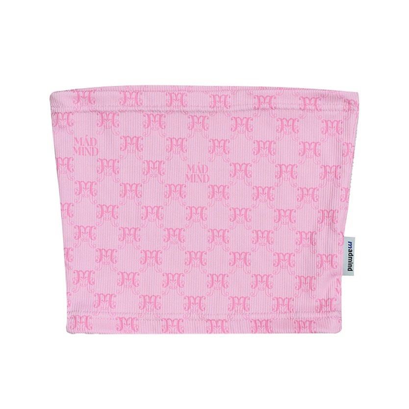  Áo Quây 2 Lớp Thun Gân Cao Cấp Monogram Tube Madmind - Áo Ống Màu Hồng 