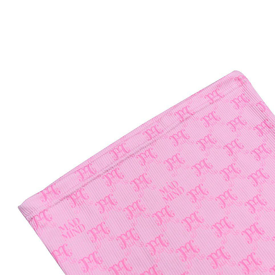  Áo Quây 2 Lớp Thun Gân Cao Cấp Monogram Tube Madmind - Áo Ống Màu Hồng 