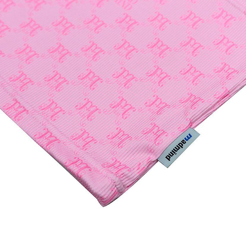  Áo Quây 2 Lớp Thun Gân Cao Cấp Monogram Tube Madmind - Áo Ống Màu Hồng 