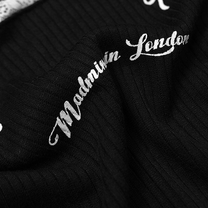  Áo Quây Nơ, Phối Ren, Thun Gân Cao Cấp Pure Tube Madmind - Màu Đen 