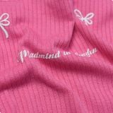  Áo Quây Nơ, Phối Ren, Thun Gân Cao Cấp Pure Tube Madmind - Màu Hồng 