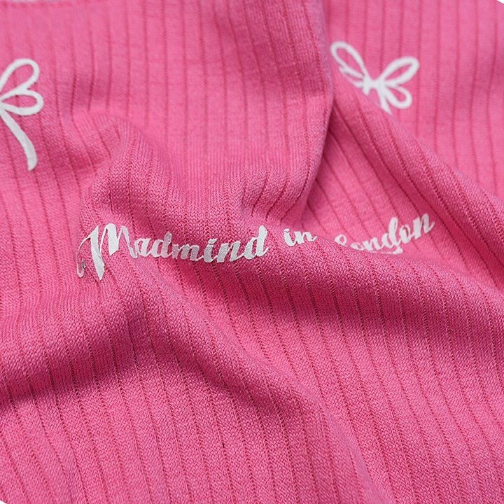  Áo Quây Nơ, Phối Ren, Thun Gân Cao Cấp Pure Tube Madmind - Màu Hồng 