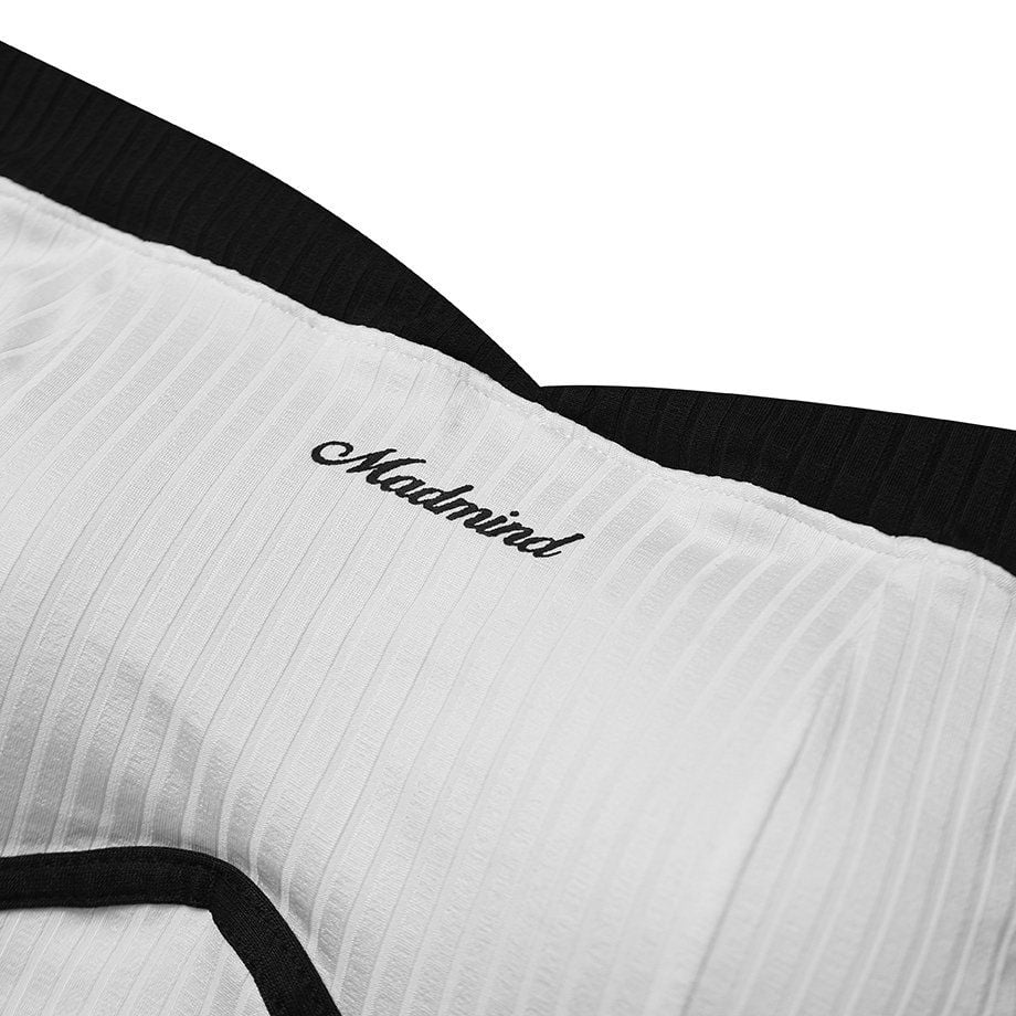  Áo Quây ( Có Mút ) Cúp Ngực , Thun Gân Cao Cấp Wave Tube Madmind - Màu Trắng 