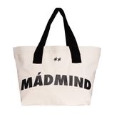 Túi Tote Có Dây Kéo Vải Bố Madmind Tote Bag Canvas - Màu Be 