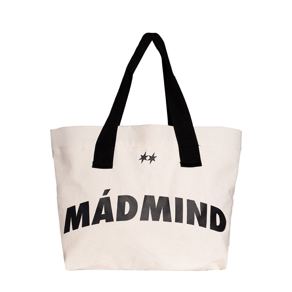  Túi Tote Có Dây Kéo Vải Bố Madmind Tote Bag Canvas - Màu Be 