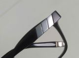  Gọng kính dáng vuông nhựa màu đen kết hợp với titanium cao cấp Charmant Z (ZT11779 BK). 