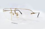  Gọng kính nửa viền mạ vàng 14k Bergamo thương hiệu của HOYA Nhật Bản 