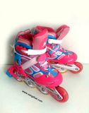  Patin màu hồng dành cho trẻ em Cougar size 34 co giãn 37. (Chân bé tầm size 30 31 vẫn đi vừa tốt). 