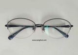  Gọng kính nữ titanium nửa viền mầu xanh đậm i.Natural (INT-404 NV)(Made in Sabae Japan) 