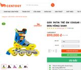  Patin màu vàng dành cho trẻ em Cougar size 34 co giãn 37. (Chân bé tầm size 30 31 vẫn đi vừa tốt). 