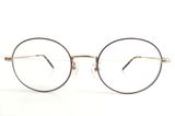  Gọng kính titanium màu vàng tây có viền màu nâu Lagunamoon. 