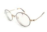 Gọng kính titanium màu vàng tây có viền màu nâu Lagunamoon. 