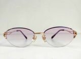  Gọng kính nữ nửa viền titanium sắc tím và màu vàng tây Empire Ramor (Made in Japan). 