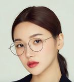  Gọng kính titanium màu bạch kim viền nâu VIEWMAP (VM1031 BRW) thương hiệu Hàn Quốc 