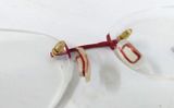  Gọng kính 3 mảnh màu đỏ cánh sen Credit mới chưa sử dụng. 