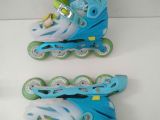  Patin màu xanh trắng dành cho trẻ em Cougar size 32 co giãn 35. (Chân bé từ tầm size 28 29 vẫn đi tốt). 
