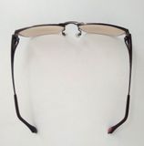  Gọng kính titanium nam nửa viền màu hun khói Bezel Eyes thương hiệu Nhật Bản. 