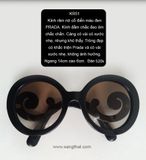  Kính râm nữ cổ điển màu đen PRADA. Kính đầm chắc đeo ôm chắc chắn. 