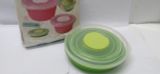 Bộ hai tô đựng thực phẩm Silicone (Có thể gấp gọn) (chưa sử dụng). 
