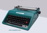  Máy đánh chữ màu xanh Olivetti Studio 45 (Sản xuất Tây Ban Nha) thập niên 60. Màu đẹp siêu hiếm. giá trị sưu tập cao. 