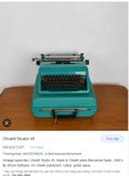  Máy đánh chữ màu xanh Olivetti Studio 45 (Sản xuất Tây Ban Nha) thập niên 60. Màu đẹp siêu hiếm. giá trị sưu tập cao. 