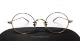  Gọng kính kiểu tròn (made in japan). Nước mạ màu vàng tây đẹp, không bai màu 