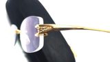  Gọng kính 3 mảnh màu vàng tây siêu đẹp Dixit Lunette của Pháp. 