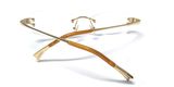  Gọng kính 3 mảnh màu vàng tây siêu đẹp Dixit Lunette của Pháp. 