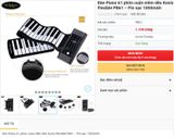  Đàn Piano 61 phím cuộn mềm dẻo Konix Flexible PB61 – Pin sạc 1000mAh 