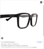  Gọng kính Gucci màu đen chuẩn xịn (GG0966OA 001). 
