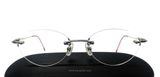  Gọng kính 3 mảnh màu bạch kim Morgan (Frame Japan). 