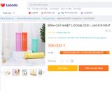  Bình giữ nhiệt màu hồng Lock and Lock 390ML. Bình đẹp, độ mới cao, giữ nhiệt tốt. 