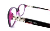  Gọng kính nữ màu tím đậm Swarovski (mới chưa sử dụng). 