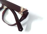  Gọng kính nữ dáng mắt mèo màu đỏ nâu Swarovski (mới chưa sử dụng). 