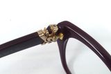  Gọng kính nữ dáng mắt mèo màu đỏ nâu Swarovski (mới chưa sử dụng). 