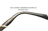  Gọng kính màu đen càng kim loại màu bạch kim Paul Heuman 