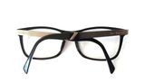  Gọng kính màu đen càng kim loại màu bạch kim Paul Heuman 