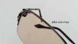  Gọng kính titanium nam nửa viền màu hun khói Bezel Eyes thương hiệu Nhật Bản. 