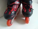  Giày patin màu đỏ Cougar cho bé từ 4 tuổi 7 (Size 30 đến 33). 