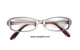  Gọng kính titanium mầu bạch kim hơi có sắc tím nhẹ Noano. 