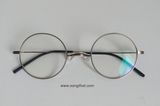  Gọng kính tròn kim loại màu ngà AFRICA (Made in Korea). Gọng siêu nhẹ, càng mềm, nước mạ đẹp 