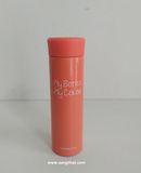  Bình giữ nhiệt màu cam hồng 330ml Lock n Lock. Bình sạch đẹp, có khay ngăn trà giữ nhiệt tốt. 