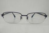  Gọng kính titanium nửa viền màu xanh Premium (Made in Japan). 