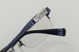  Gọng kính titanium nửa viền màu xanh Premium (Made in Japan). 