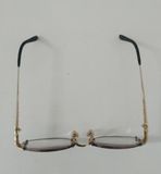  Gọng kính khoan 3 mảnh nữ mạ vàng 18k Valentino. Gọng gắn đá lấp lánh đậm chất cổ điển 