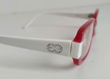  Gọng kính màu trắng đỏ Made in Italy (không rõ thương hiệu). Gọng kiểu dáng rất thời trang 